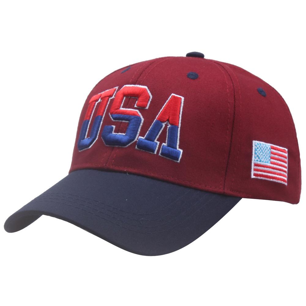 New Hat Everything Hot Sell Large Embroidered Cotton Flag Vintage Baseball Cap Classic Outdoor Shade Embroidered Cap