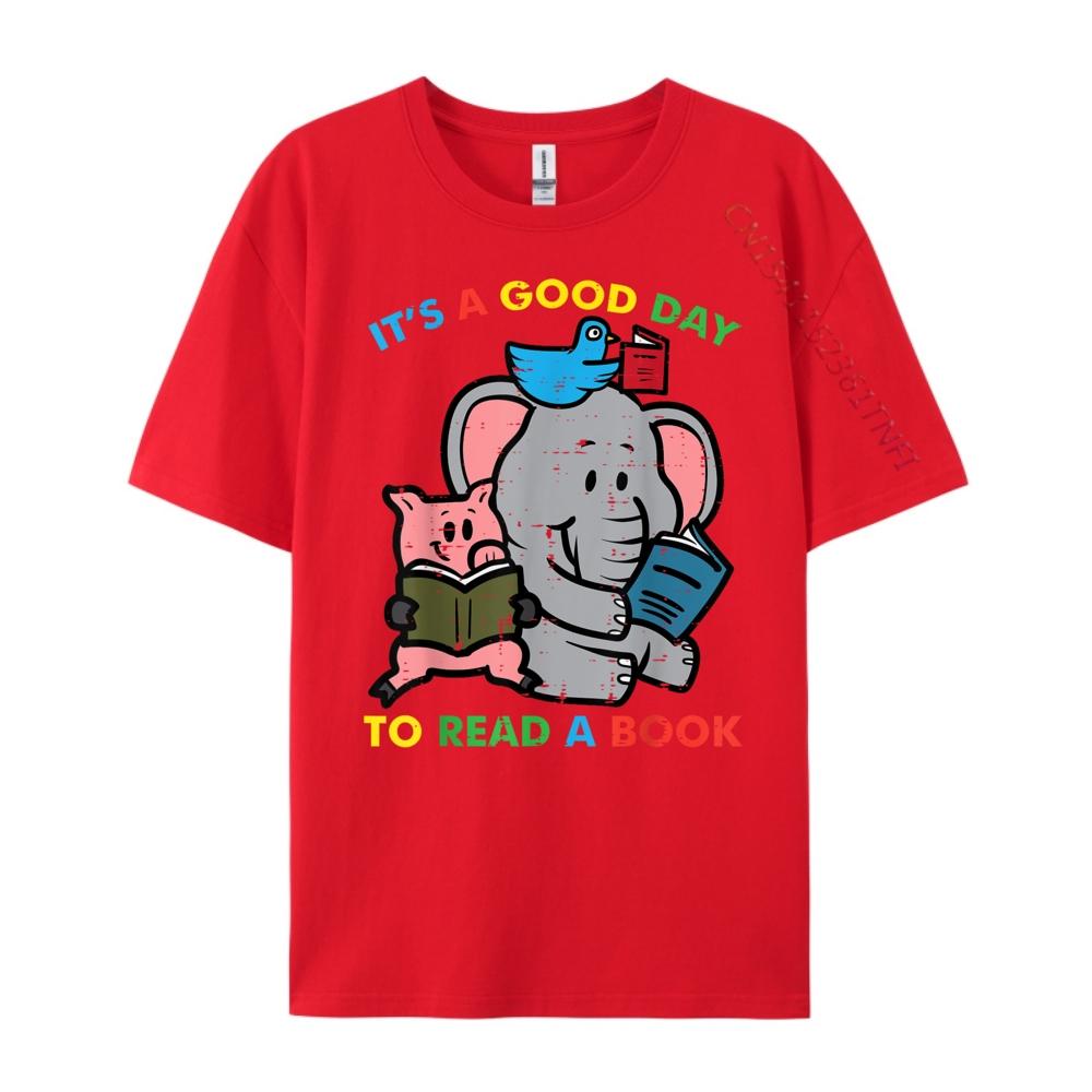 Its A Good Day To Read A Book Animals Reading Librarian Christian Tshirt Men Camiseta Masculina Big Size Easter Sunday