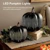 Halloween Twinkle LED Light Pumpkin Lamp with Timer Lighted Sparkling Starry Night Glass Pumpkin Light for Halloween Decorations