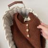 Round Neck Three-Button Knitted Pullover Vest - Loose Sweater for Autumn and Winter