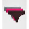 Underease High Rise Thong Underwear 3 Pack Passionate Solar Grey Goodnight Plum