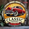 Round Retro Tin Sign Metal Wall Art 20x20cm for Living Room Balcony Home Decor