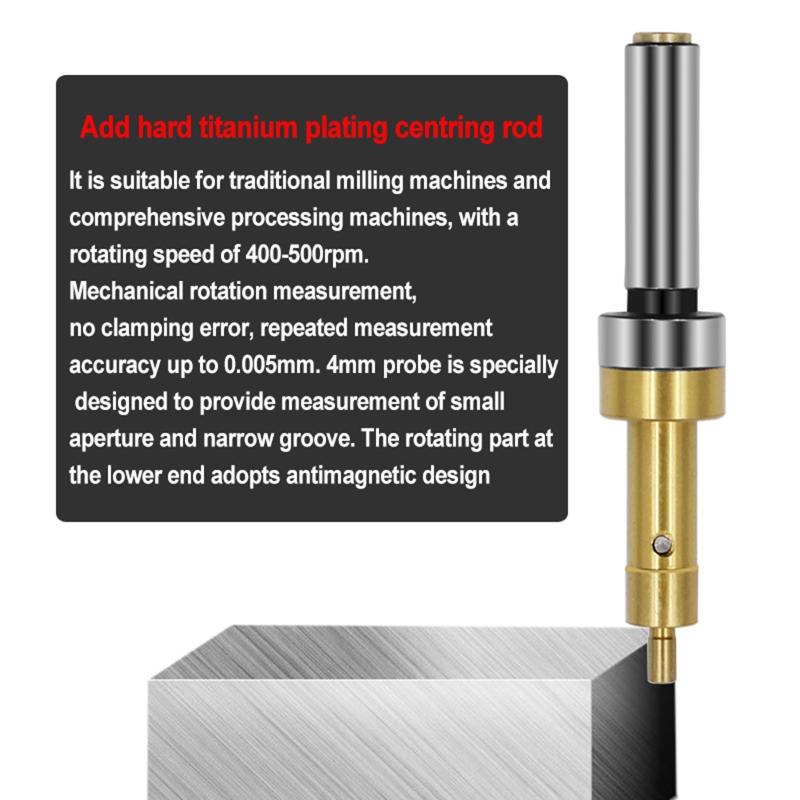 Non-magnetic Centering Rod Non-magnetic Edge Finder Photoelectric Edge Finder Power Tool Accessory 400-500 Rpm Speed