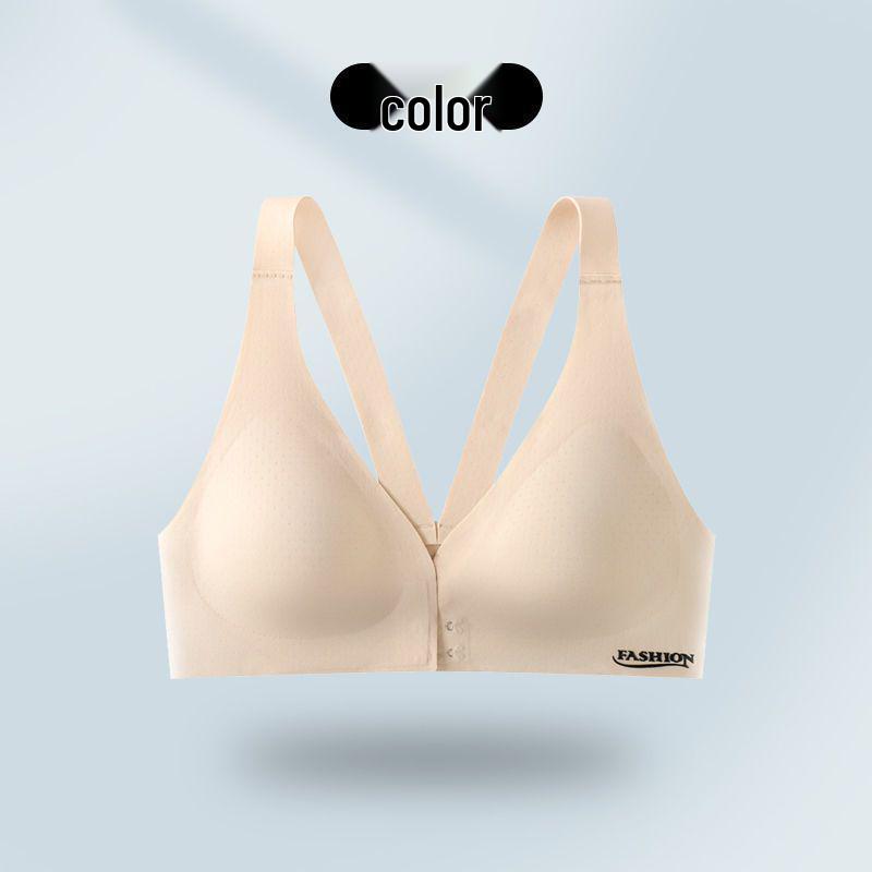 

Seamless Light Thin Bra: Gathered Front Buckle, Beautiful Back, No Underwire, Magnetic-Free, Adjustable, Women s Pure Desire Style. L (Recommended 36/80)