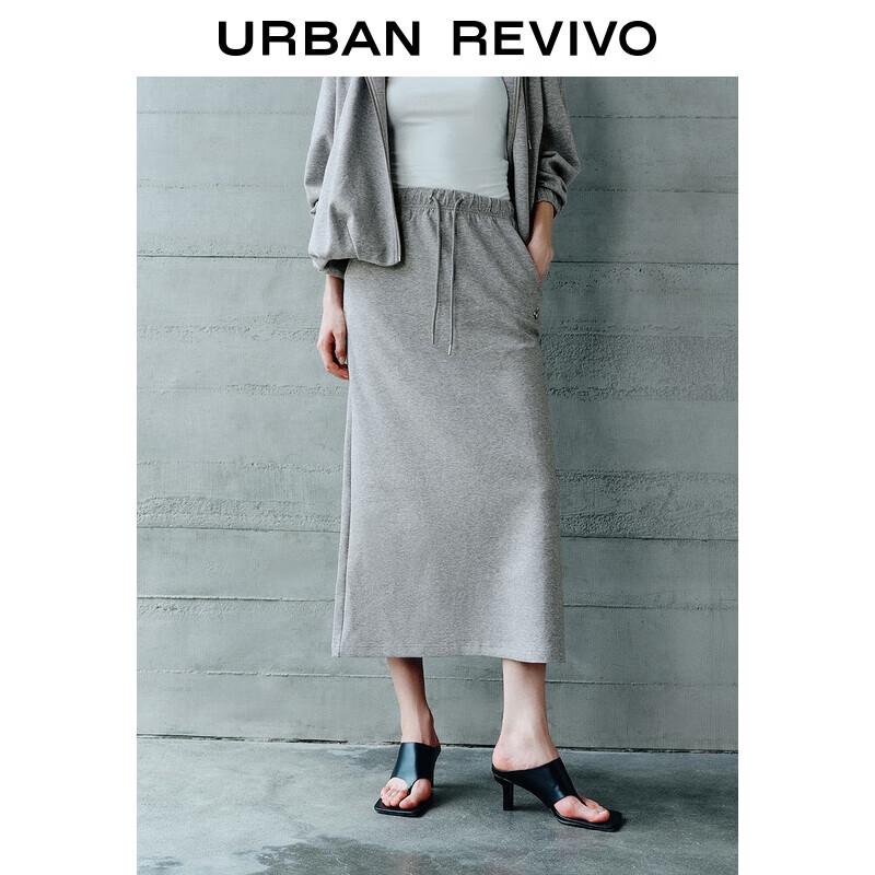 UR Women s Casual Grey A-Line Long Skirt XS