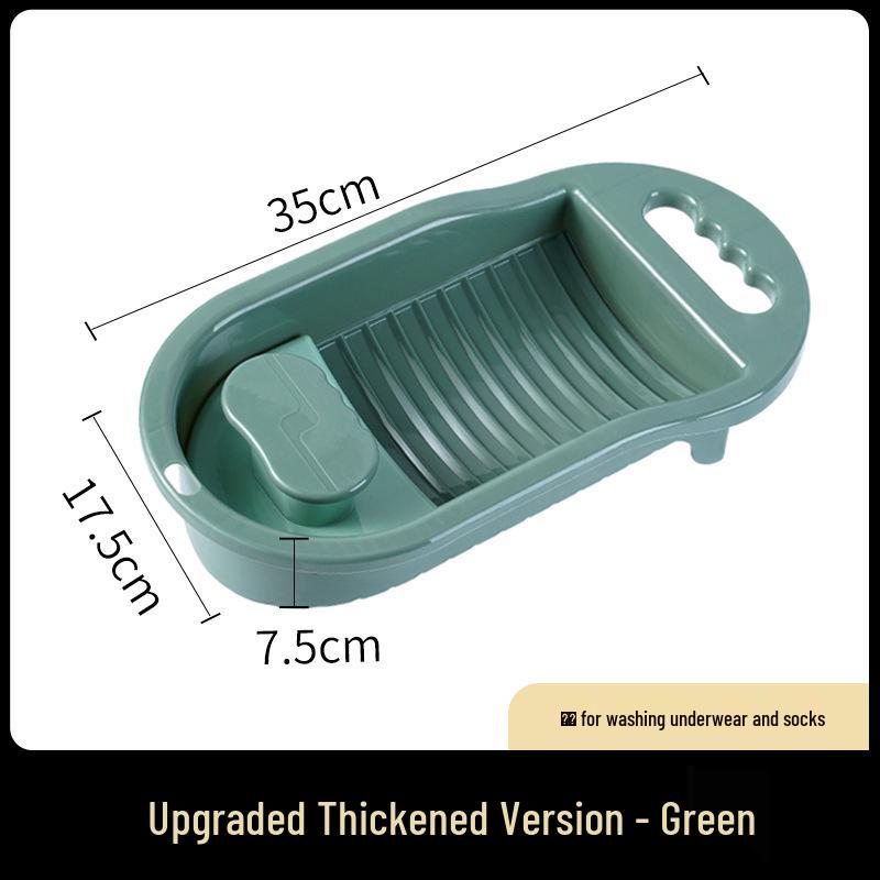 Compact Hand-Wash-Free Mini Washboard Basin for Underwear, Socks & Lingerie