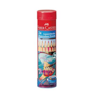 Faber-Castell Aquarellstifte, Runde Dose, 24-Farben-Set, TFC-115924
