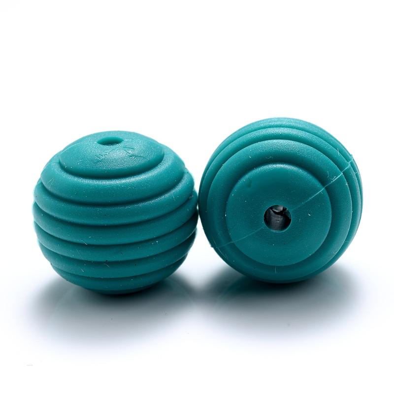 10 Stück/Los 15mm Baby-Silikonperlen Beißringe für 4-6 Monate Spiral-Lebensmittelechtes Silikon Beißring Schnuller Kette Halskette Herstellung