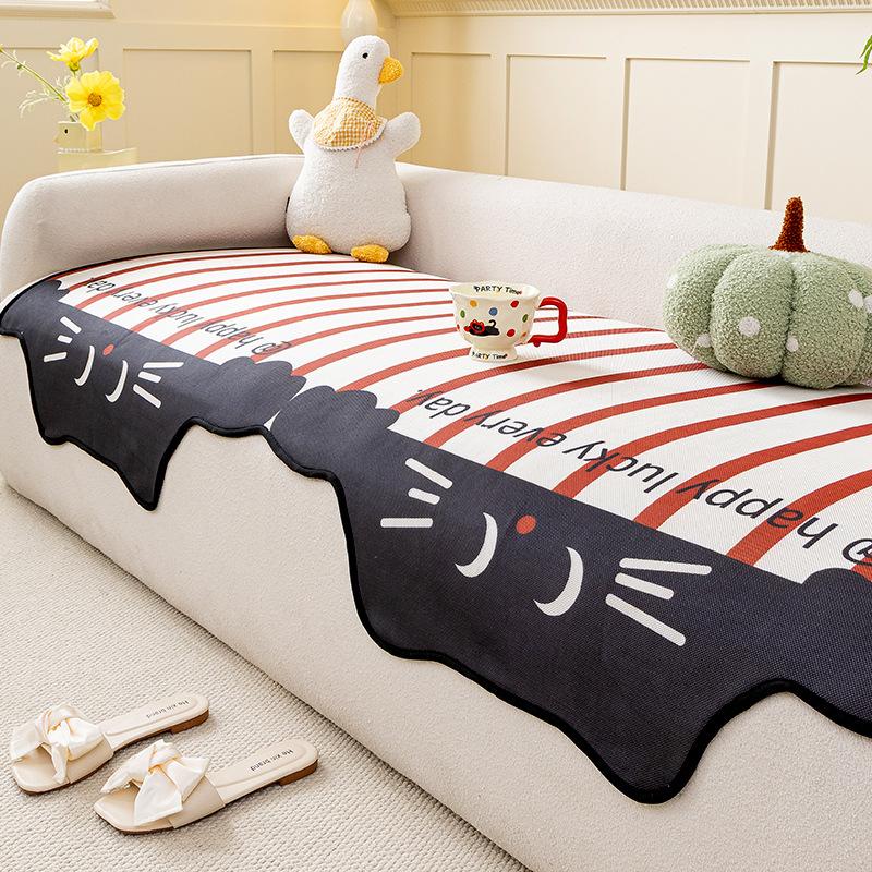 Подушка для дивана нестандартной формы универсальна для всех сезонов новая шенилловая подушка для сиденья дивана 2025 года мультяшная нескользящая прямая подушка для сиденья 9070cm 2369₽