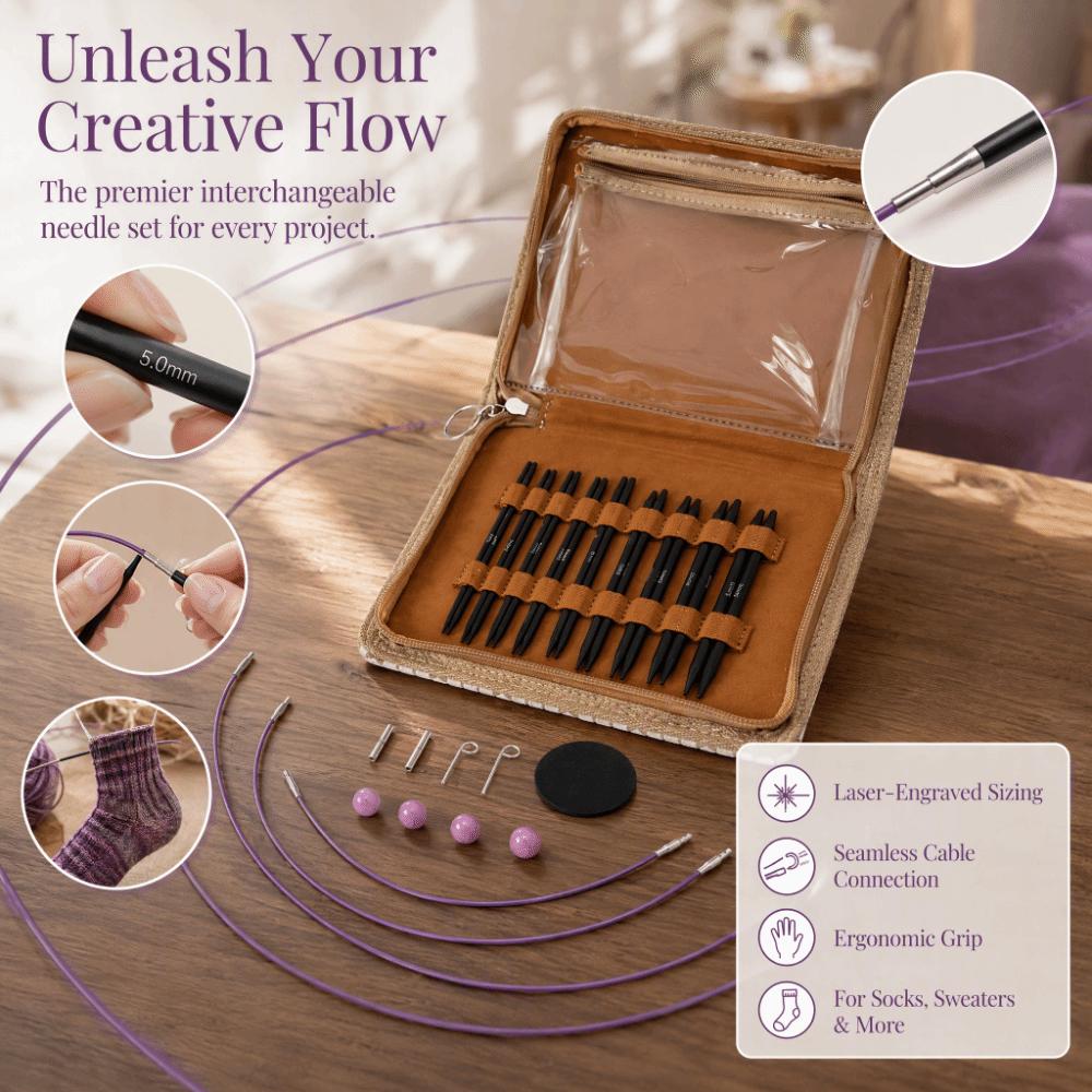 18 Sizes Circular Knitting Needle Set Knitting Needle Set with Bag  For Knitting Enthusiasts