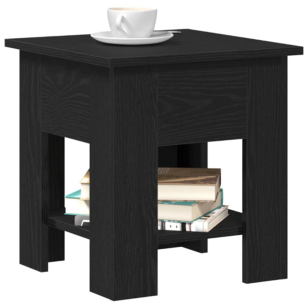 Coffee Table Black Oak Look 40 X 40 X 42 Cm Particleboard