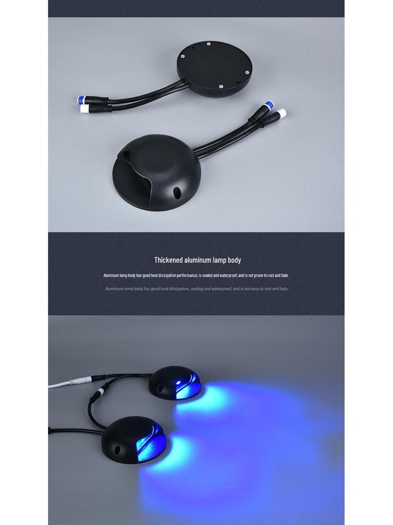 3W Waterproof LED Walkway Light, Turtle Back Design, Side Emitting Courtyard and Step Lighting