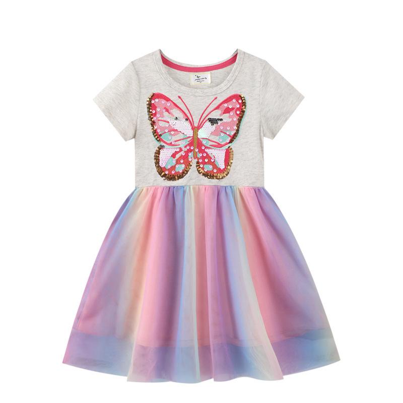 2026 Girls' Summer Sequin Embroidered Princess Dress