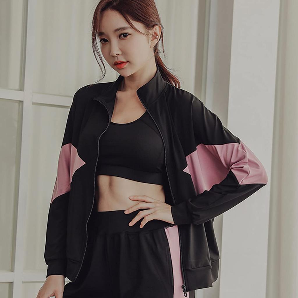 Mskikefly Sportswear Set for and Includes Top and Fitness Sports Long and Short and Size Women's 4-Piece Yoga, Training, Running, Bottoms, Jersey,