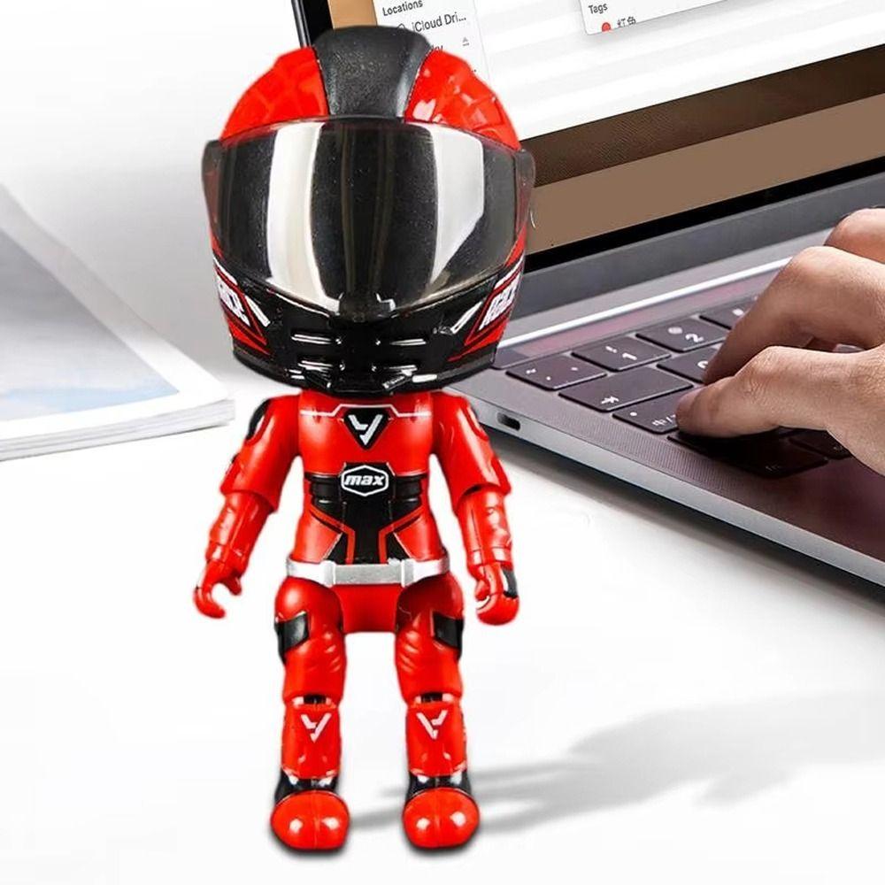 Actionfigur Simulierte Motorradfahrerpuppe Bewegliche Gliedmaßen Bewegliche Figur Modell Autodeko