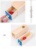Montessori Holzmünz- und Ballbox Lernspielzeug für Kleinkinder (Alter 1-3)