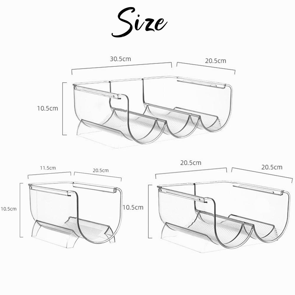 Transparent Water Cup Storage Rack Tabletop Wine Beverage Bottle Rack Holder Multi-layer Stackable Refrigerators Drink Organizer