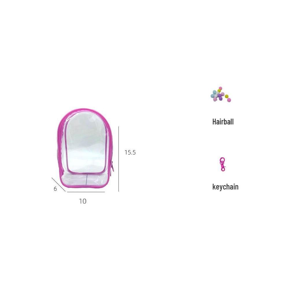 18.5cm Cotton Doll Pull Figure Blind Box Stroller Bag - Dustproof, Thickened, Clear PVC Hanging Doll Bag