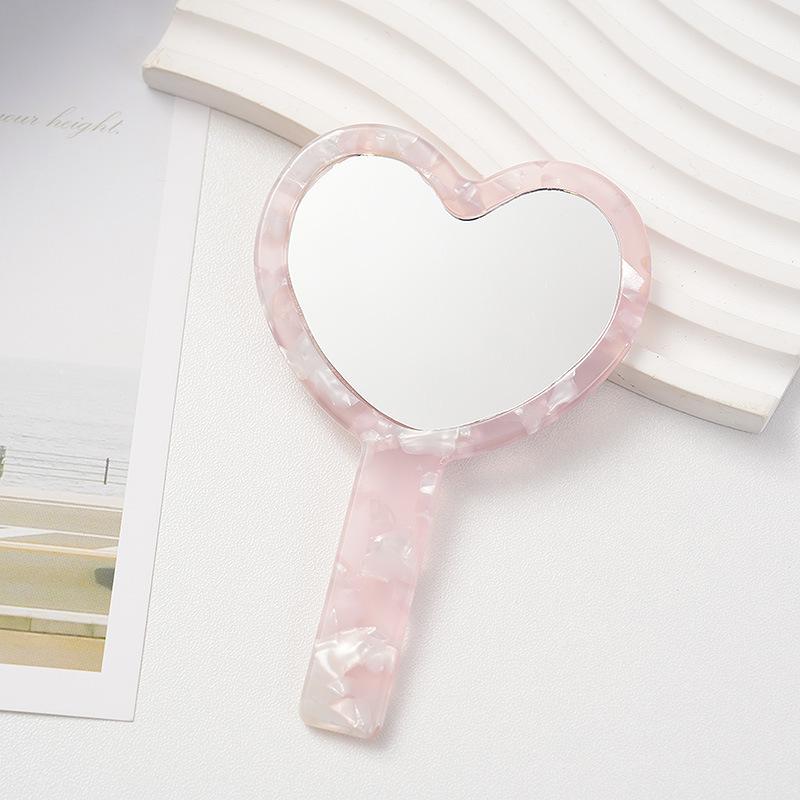 

Zhendong Jewelry Korean Retro Acetate Sheet Mirror Fashion Geometry Portable Love Makeup Small Children