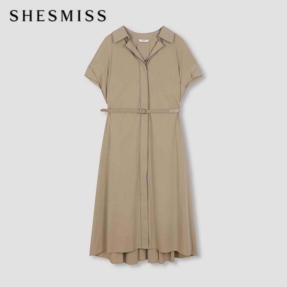 

She S Miss Hidden Button платье с поясом Swwopn22100 Db dark beige/55