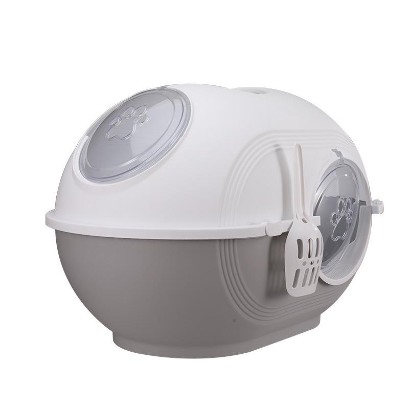 Carver Extra-Large Enclosed Cat Litter Box with Double Doors and Deodorant System