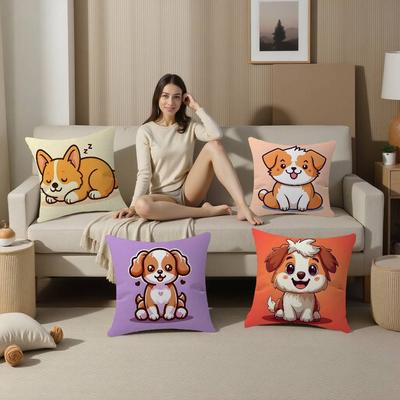 Cute Dog Pillow Anime Pillow Sofa Bed Head Pillow Cover Cushion Cover 45x45 Cm Fashion