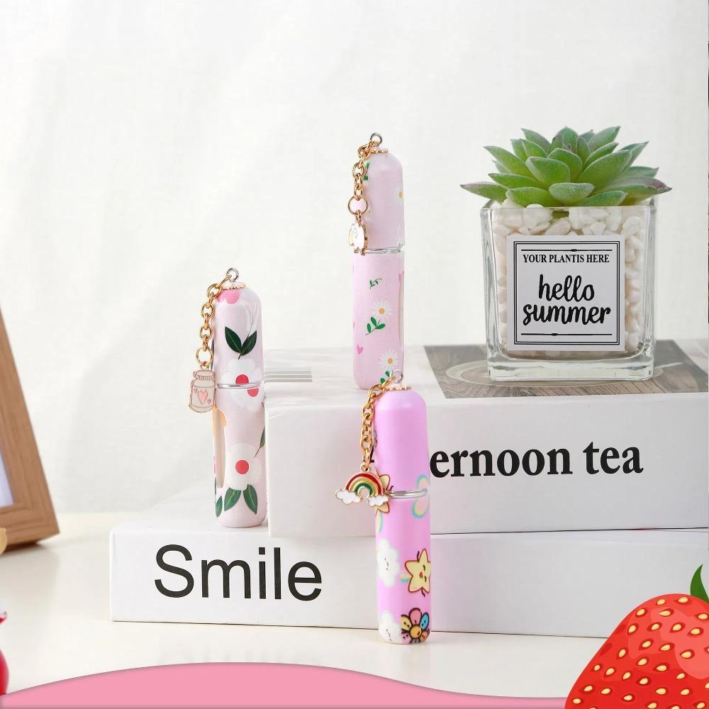Portable 5ml Refillable Spray Bottle Flower Pattern with pendant Refillable Perfume Bottle Mini Spray Atomizer