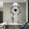 Parede criativa sem moldura DIY Relógio Decalque de parede para casa silencioso Relógio Sala de estar Decoração de parede de escritório