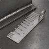 Weld Inspection Gauge Measurement Markings Metal Joining Seam Brushed Silver