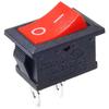 10Pcs KCD1 6A250V 10A125V On/Off Boat Rocker Switch 2 Pin Position Snap Can Be Used for 12V 110V 250V Red Toggle Switches
