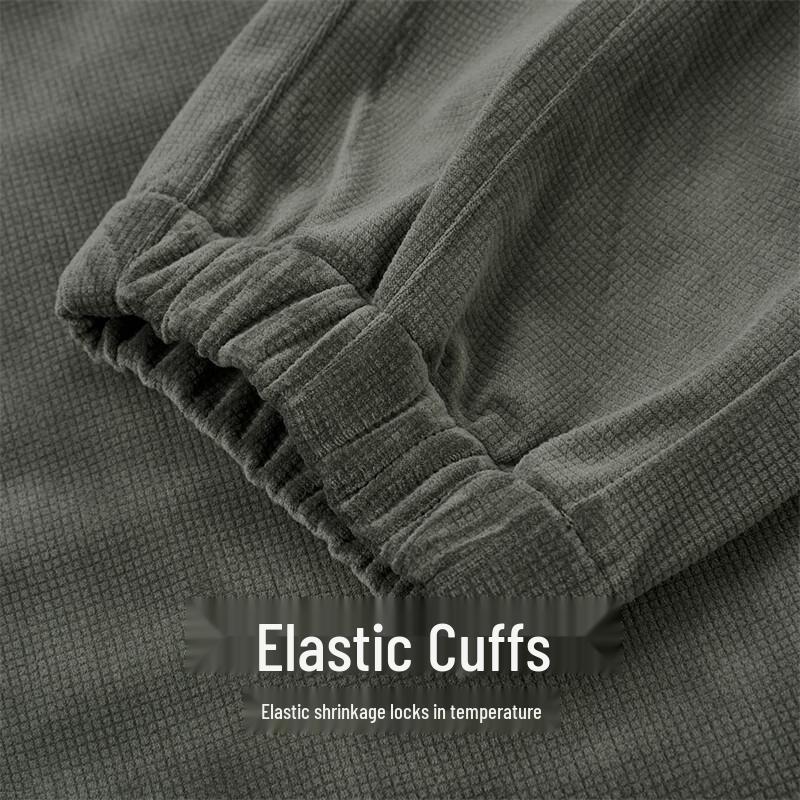 Mark Fairwhale Men's Waffle Knit Fleece-Lined Embroidered Tapered Pants