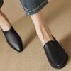 Retro Pointed Toe Kick Loafers Shoes for Women in Spring 2025, New Style with Thick and Medium Heels, Casual Small Leather Shoes