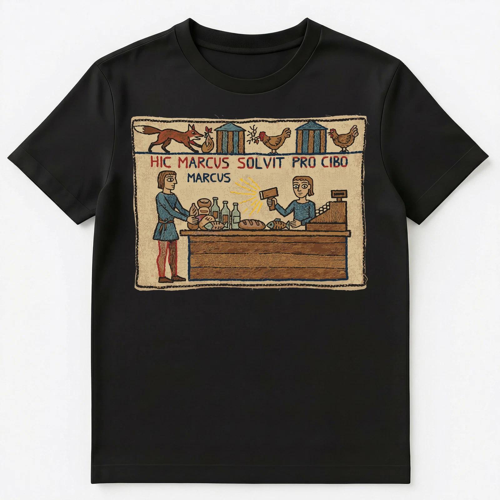 Historian Shopper Barcode Scanner Medieval Commerce Unisex T-Shirt 2XL