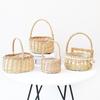 Willow Woven Princess Handbag: Floral Basket, Wedding Gift, and Pastoral Flower Arrangement Souvenir