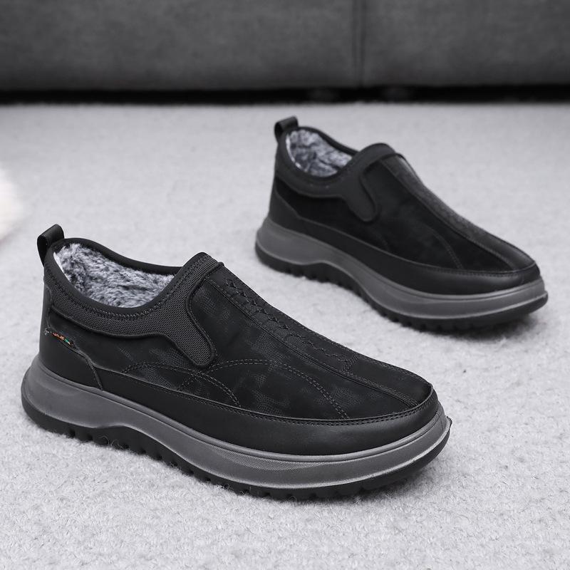 Cotton Shoes Winter New Padded Walking Shoes Warm Men's Shoes Thickened Snow Boots Men Velcro Cotton Boots