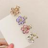 4Pcs Mini Rhinestones Flower Hair Claw Clips Non Slip Grip For Thick Hair Strong Hold Hair Jaw Clip Hair Accessories