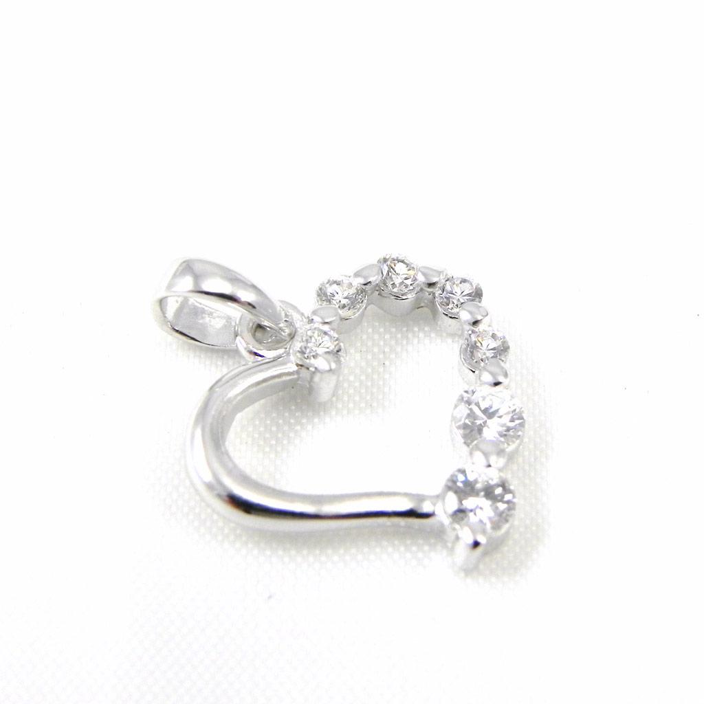 Les Trésors De Lily [G9372] - Silver Pendant 'Love' Silver White (rhodium-plated) - 13x15 Mm