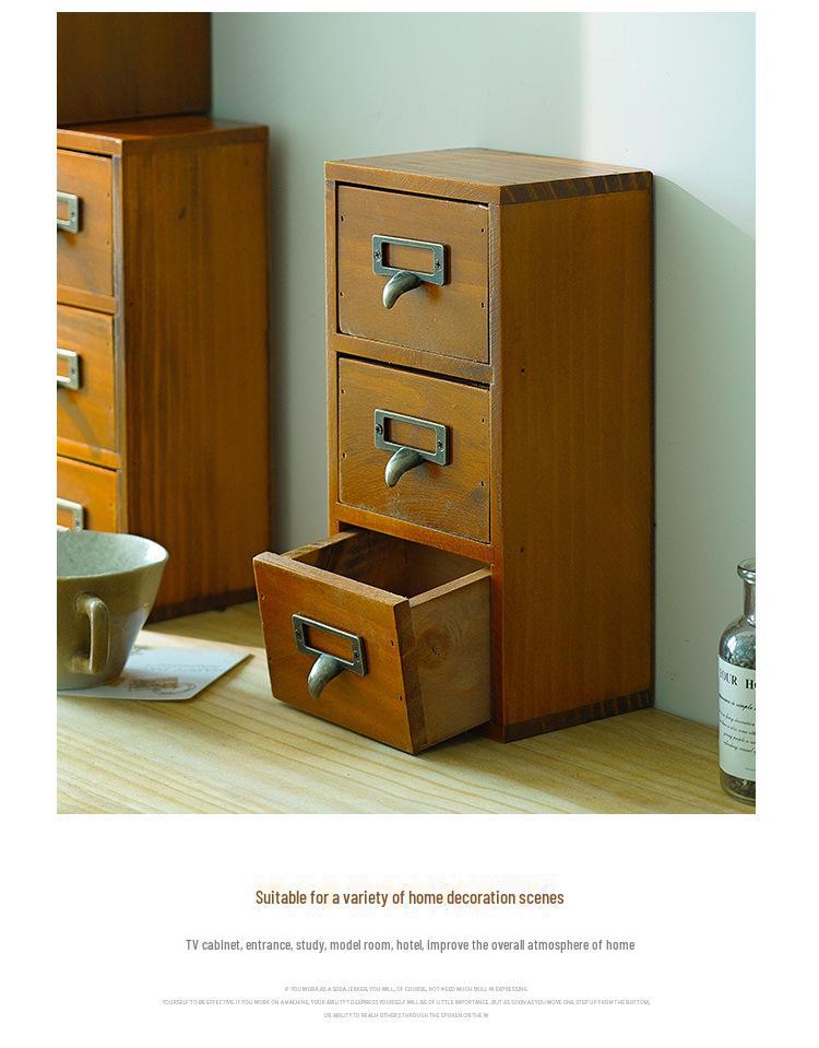 Aufbewahrungsbox aus Massivholz mit Schublade – Moderner Stil für die Organisation von Zuhause und Schlafzimmer