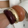 Ingemark 2026 Trendy Irregular Thick Resin Bangle Bracelets for Women Vintage Unique Wide Cuff Bracelet Party Beach Jewelry