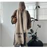 Celebrity-Inspired Women's Autumn & Winter Jacquard Wool Scarf with Tassels