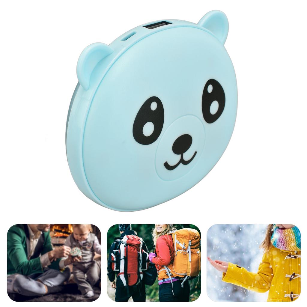 Hand Warmer   Portable Double Sides Heating USB Rechargeable Winter Heater with USB Cable for School   Home