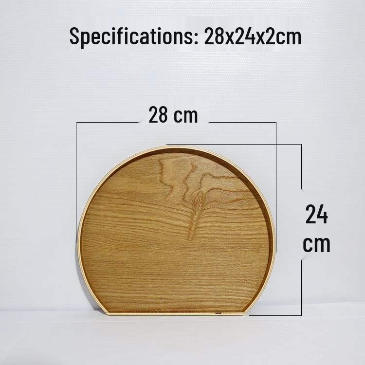 Japanese Wooden Half-Moon Bread & Sushi Tray - Simple INS Style Tea & Dinner Plate