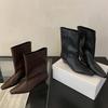 Fashion Eilyken Winter Soft Leather Pointed Toe Women Ankle Boots Designer Vintage Wedges Heel Concise Shoes Modern Ladies Botas