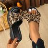 Women Slippers New Summer Women Sandals Color Flat Casual Lace Up Slippers for Ladies Fashion 2025 Outdoor Leopard Beach Mujer