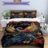 3pcs Phoenix Feather Bedding Set. Soft and Comfortable with No Core Included (1x Duvet Cover + 2x Pillow Covers) yy251009257