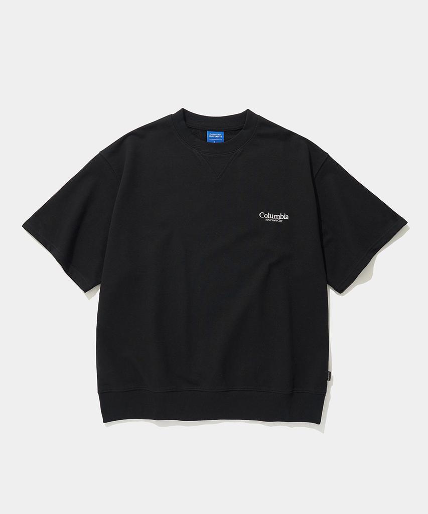 COLUMBIA UNIVERSITY Nyc Emb Terry S/S Crew Neck_Black