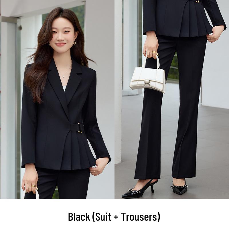 2025 Autumn Apricot Women's Suit Set: Professional Attire for Hotel and Jewelry Store Managers