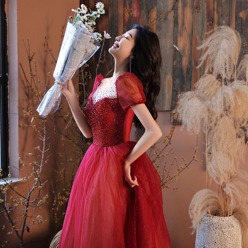 Toast clothes bride 1011 new wedding engagement dress temperament dignified evening dress banquet can be worn at ordinary times in summer