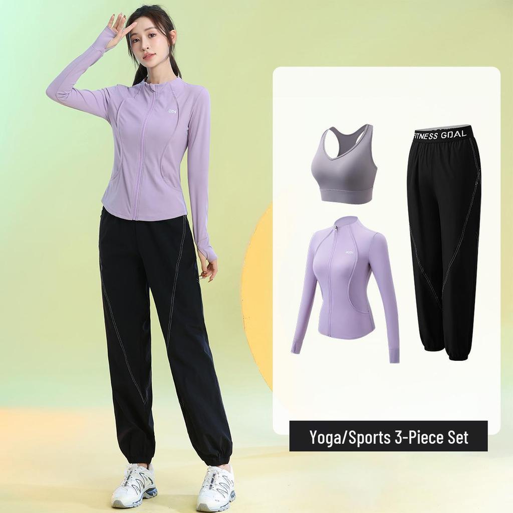 Women's Quick-Dry Long Sleeve Yoga Set - Spring 2025 Fitness Apparel