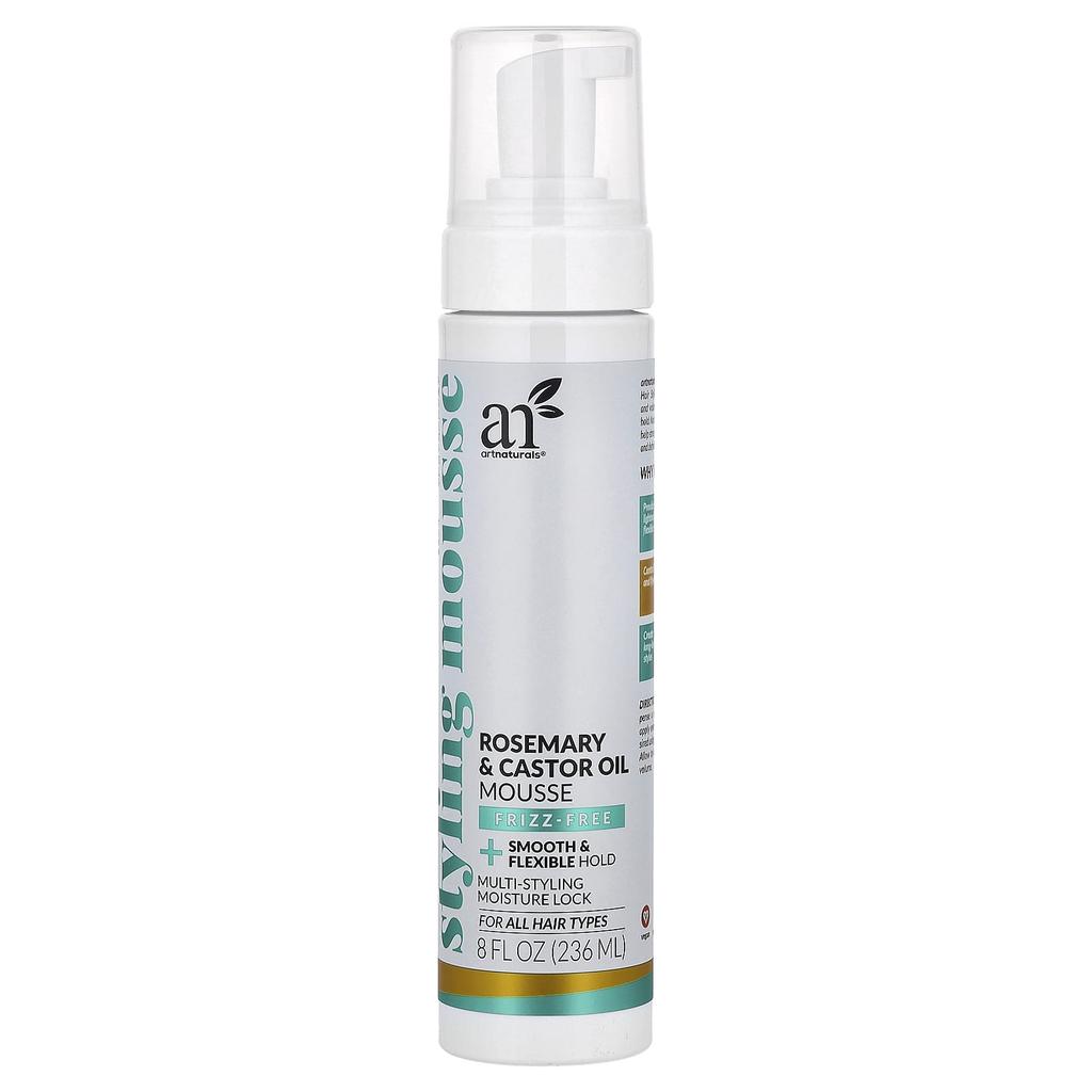 Rosemary & Castor Oil Styling Mousse, All Hair Types, 236Ml(8Fl Oz)